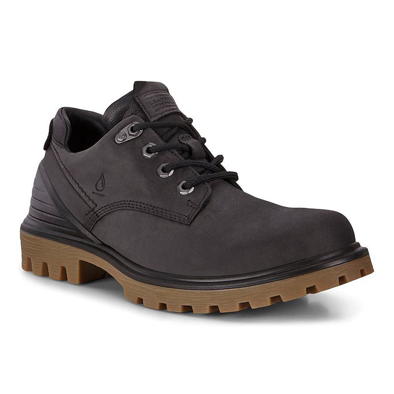 Men Casual Ecco Tredtray M - Derby Black - India WLBYRG260